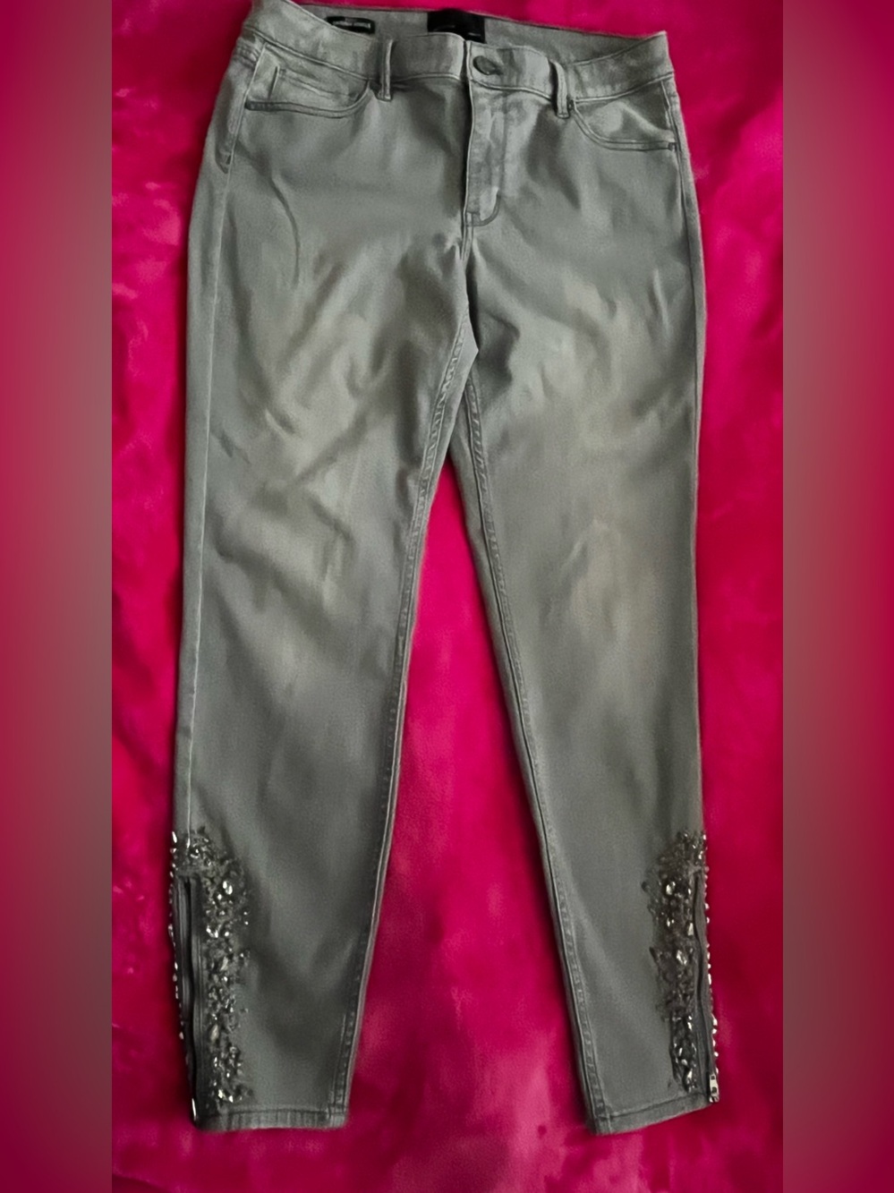 WHBM black embellished jeans
